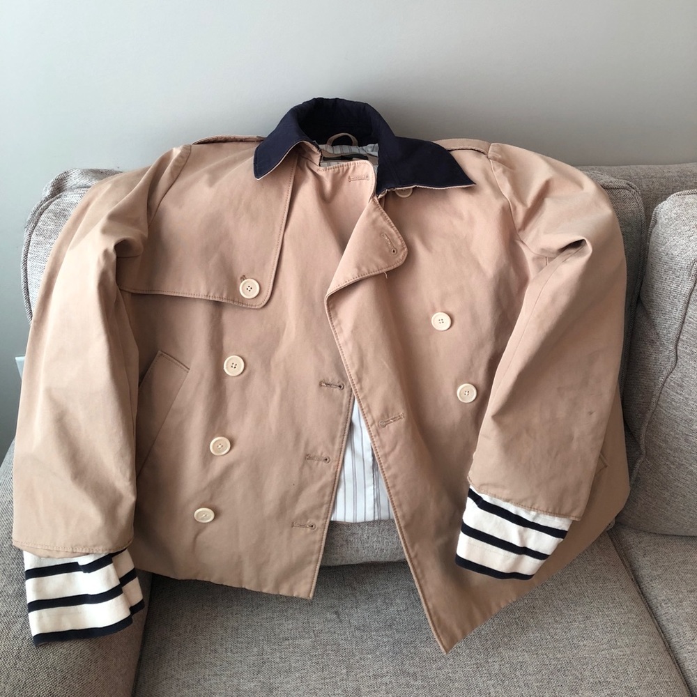 JCrew Cropped Trench Jacket